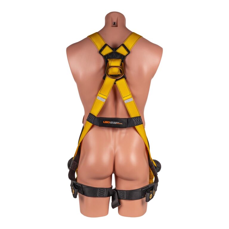 LSD Safety 5 pt. Full Body Harness with H-Style Tongue Buckle Legs and Trauma Relief Straps - Image 4