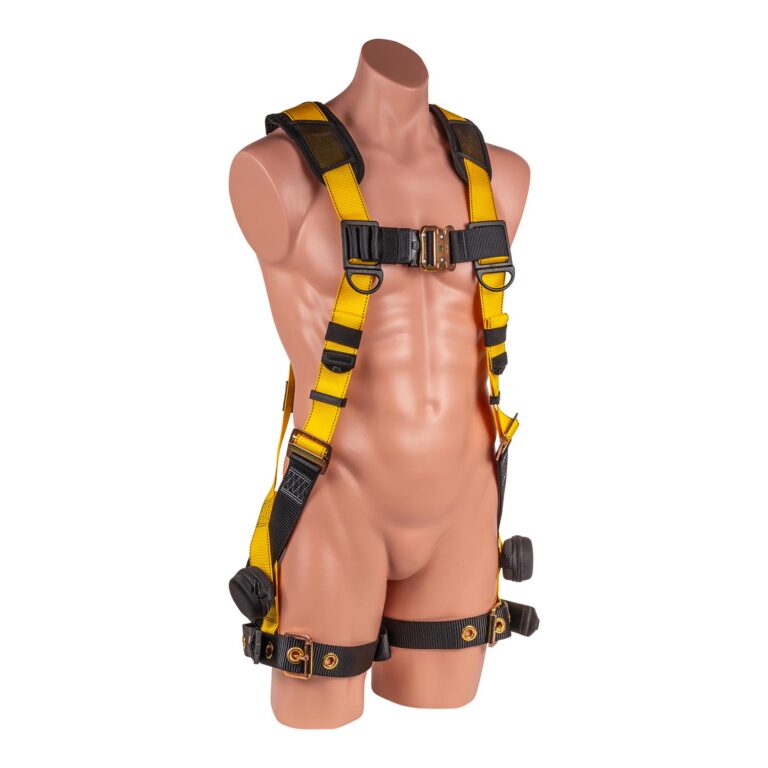LSD Safety 5 pt. Full Body Harness with H-Style Tongue Buckle Legs and Quick Connect Chest, Trauma Relief Straps, and Shoulder/Back Pads - Image 2