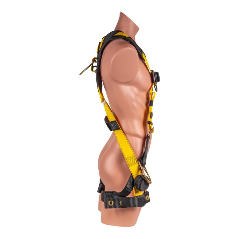 LSD Safety 5 pt. Full Body Harness with H-Style Tongue Buckle Legs and Quick Connect Chest, Trauma Relief Straps, Side D-rings, and Shoulder/Back Pads - Image 5