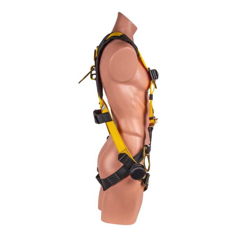 LSD Safety 5 pt. Full Body Harness with Tongue Buckle Legs and Quick Connect Chest, Trauma Relief Straps, Side D-rings, and Shoulder/Back Pads - Image 5