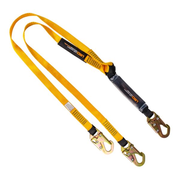 LSD Safety 6 ft. Double Leg Shock Absorbing Lanyard with 3/4" Hook