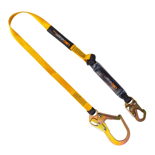 LSD Safety 6 ft. Single Leg Shock Absorbing Lanyard with 2-1/4" Hook