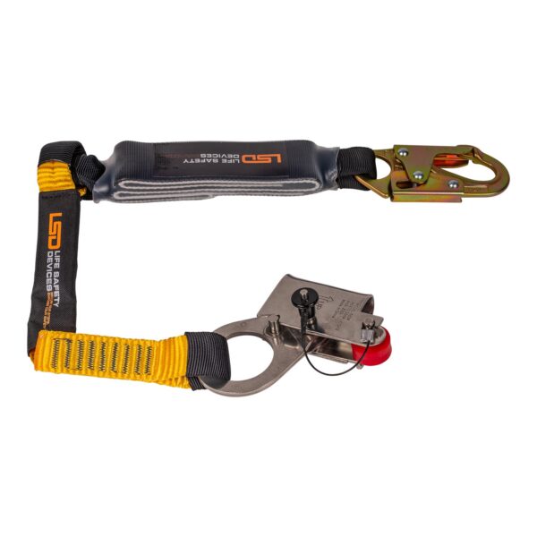 LSD Safety 3 ft. Lanyard with Openable Rope Grab (5/8" - 3/4" Rope Diameter)